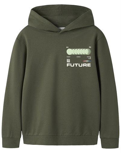 Name It - NKMNigo Sweat Hoodie - Olive Night